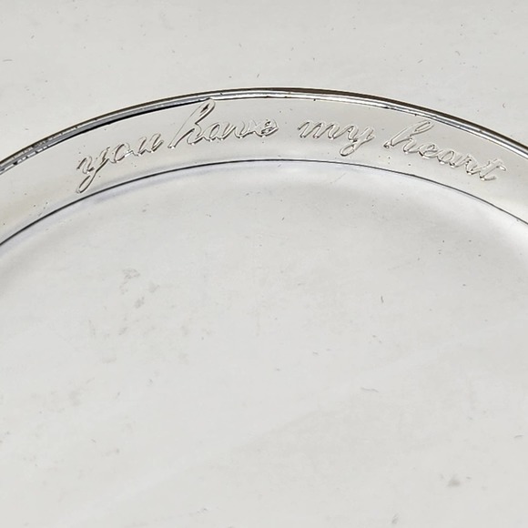 Dream Revel Keep Silver Tone Bangle Bracelet You Have My Heart Engraved Gift - Picture 5 of 8
